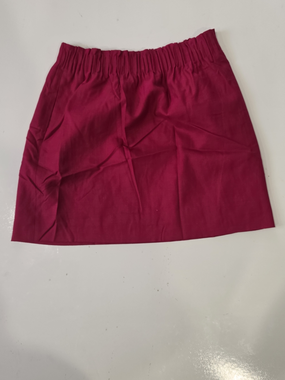 J. Crew Magenta Elastic-Waist Mini Skirt With Pockets Size 8 NWOT